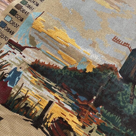 Eventide Windmill Canal Colibri Needlepoint Canvas C701 Anchor *Partially Worked - Picture 2 of 4